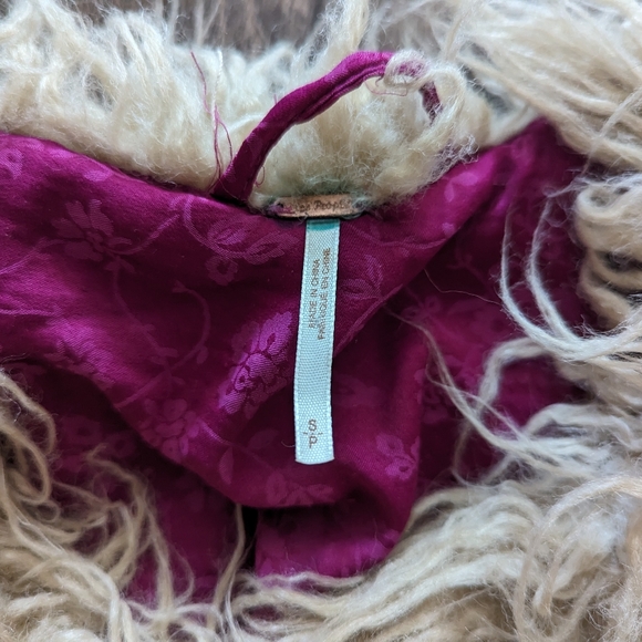 Free People 'Florence' S tan shag faux fur coat - Picture 10 of 10